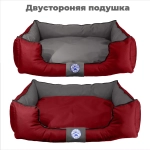 Лежанка для большой собаки разборная размер XL бордовая Царь-лежанка Lapalandia