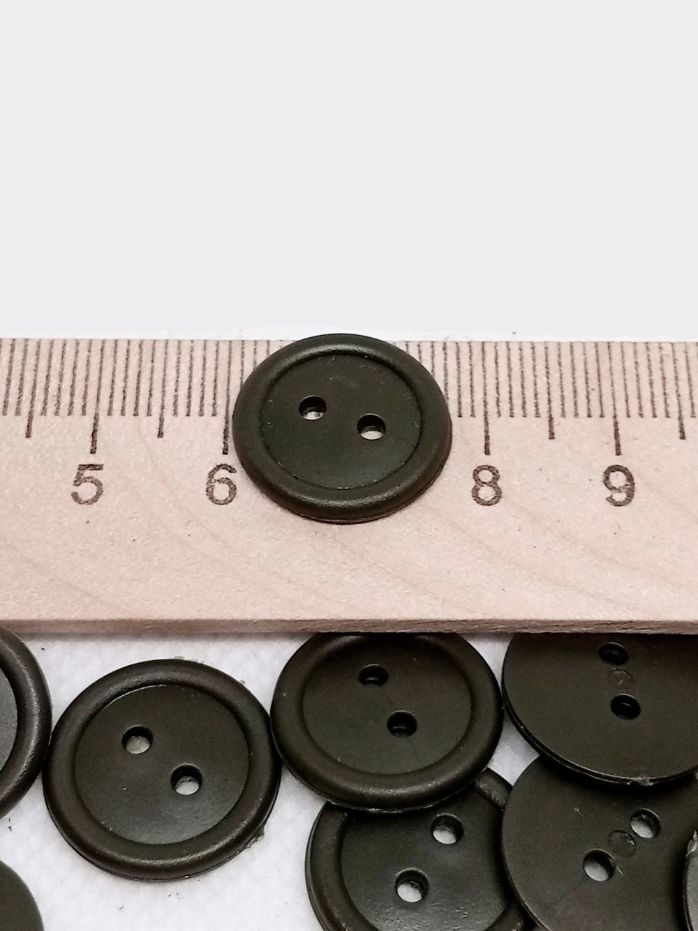 Пуговица для спецодежды 27L (17мм) 2 прокола, пластик, 1 шт