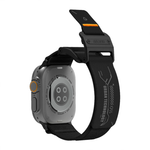 Нейлоновый браслет Aulumu A11 для Apple Watch 44, 45, 46 мм и Ultra 2–3 Браслет в футуристическом стиле с вельветоподобной отделкой, текстильной застёжкой и магнитной пряжкой из нержавеющей стали. На запястье обхватом 145–225 мм