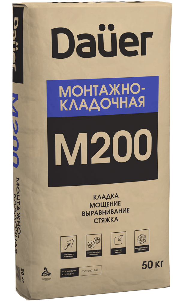 Dauer® Сухая смесь М-200 Монтажно-кладочная
