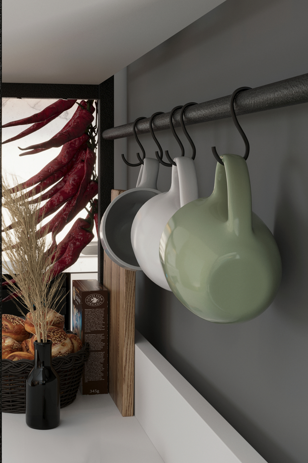 Стеллаж кухонный VIETNAM - белый