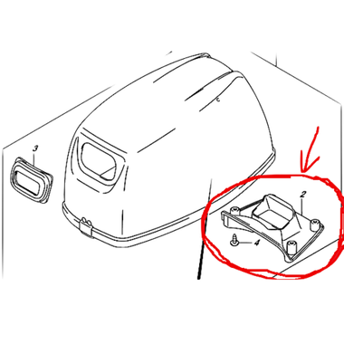 Suzuki 61433-95L00-0000 Cover,Air intake inner DT9.9A/ 15A Оригинал