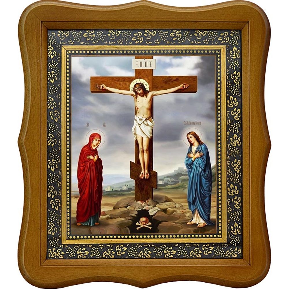 Распятие Господа Иисуса Христа. Икона на холсте.