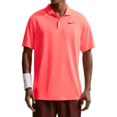 Теннисное поло Nike Court Dri-Fit Solid - hot lava/black