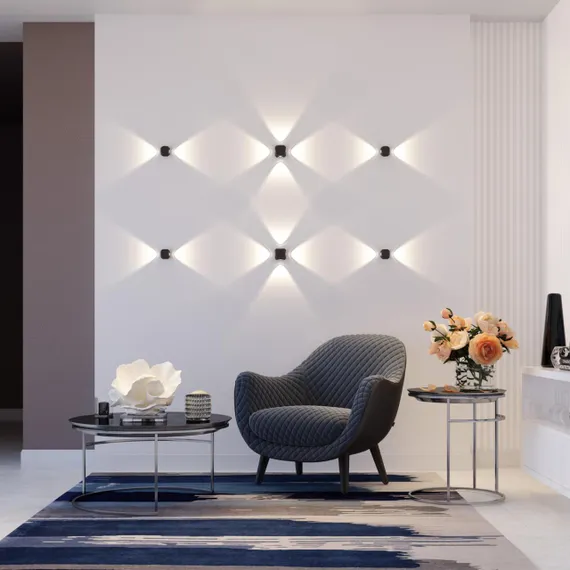 4222/8WL HIGHTECH ODL21 333 черн/металл Настенный светильник IP54 LED 8W 716Лм 3200K 70° MIKO