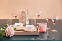 Набор фужеров для игристого вина 2шт 240мл Klimchi Тени розовый