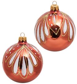 Элита НФШ-1374/2 Набор ел.украшений Шар 2шт «Перо павлина» 85 мм