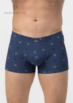 Трусы мужские боксеры Pantelemone PMH-1452, клетка темно-синяя