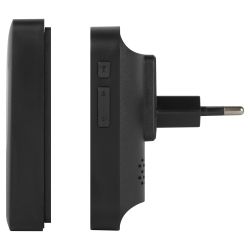 Звонок дверной ЭРА C94 беспроводной, от сети, черный, 52 мелодии | Электрозвонки беспроводные