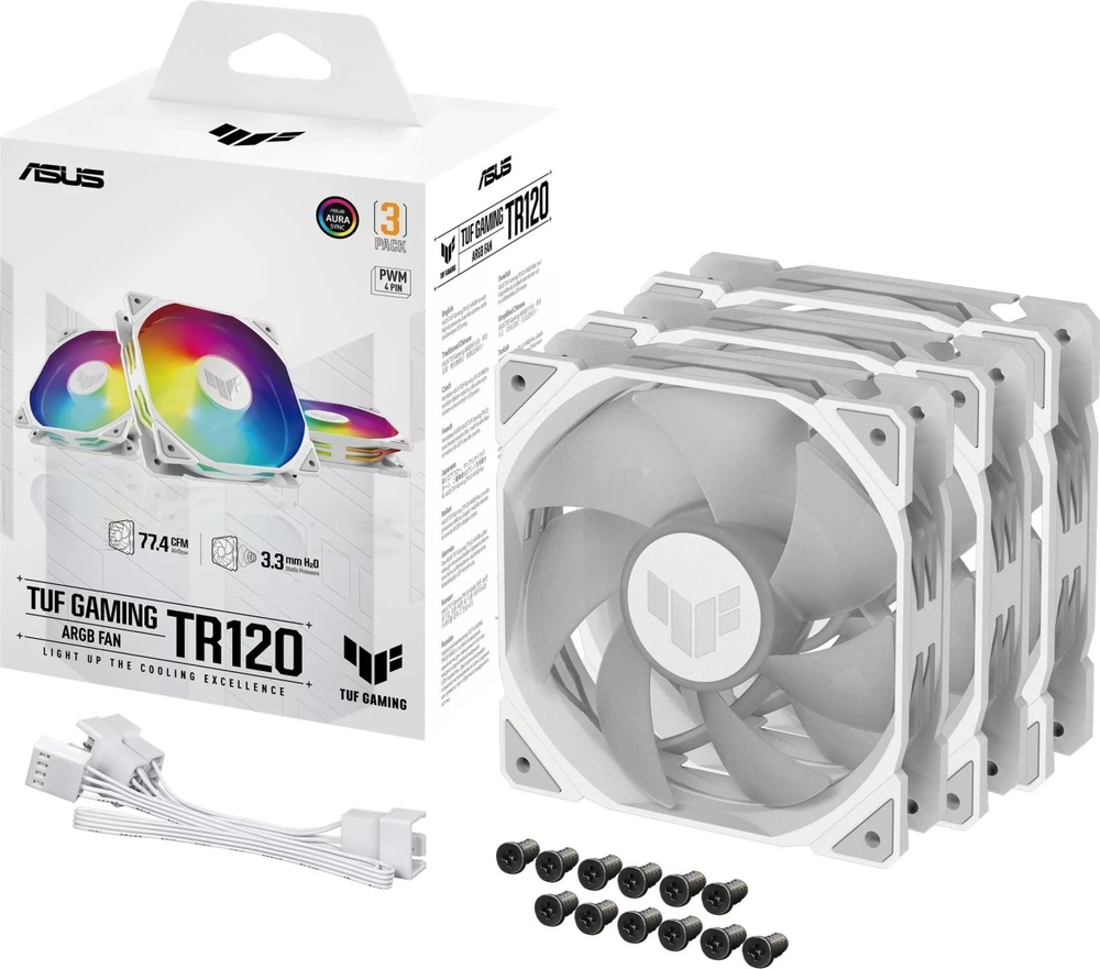 Кулер ASUS TUF GAMING TR120 ARGB REVERSE WHITE 3IN1