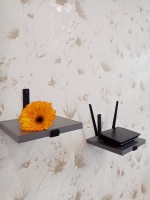 Полка настенная лофт маленькая на кронштейне