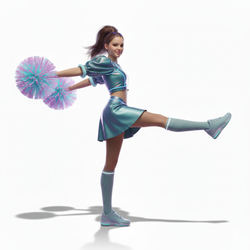 Костюм для чирлидинга металлик