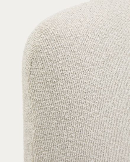 Кровать Martina со съемным чехлом из шенилла цвета экрю 90 x 200