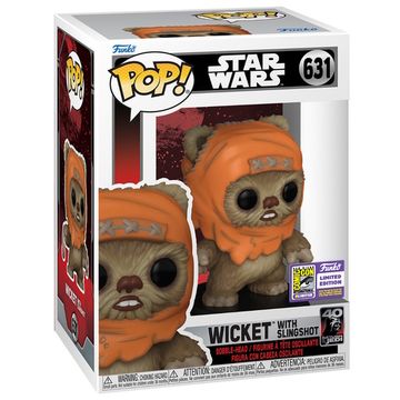 Фигурка Funko POP! Bobble Star Wars Ep 6 RotJ 40th Wicket with Sling Shot SDCC23 (Exc) (631) 71777