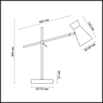 3790/1T LOFTI LN19 000 матовый черный, золотой Настольная лампа E14 1*40W 220V LIAM