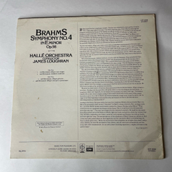 Винтажная виниловая пластинка LP Brahms Брамс, Halle Orchestra, James Loughran Симфония Symphony No.4 In E Minor (Англия 1974)