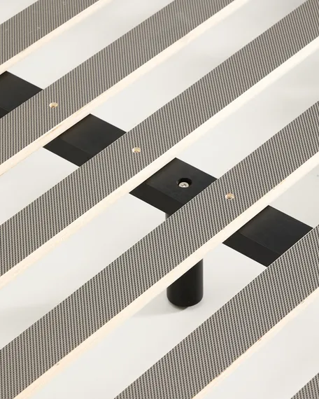 Основание кровати Norlen из орехового шпона с темной отделкой для матраса размером 160 x 200 см