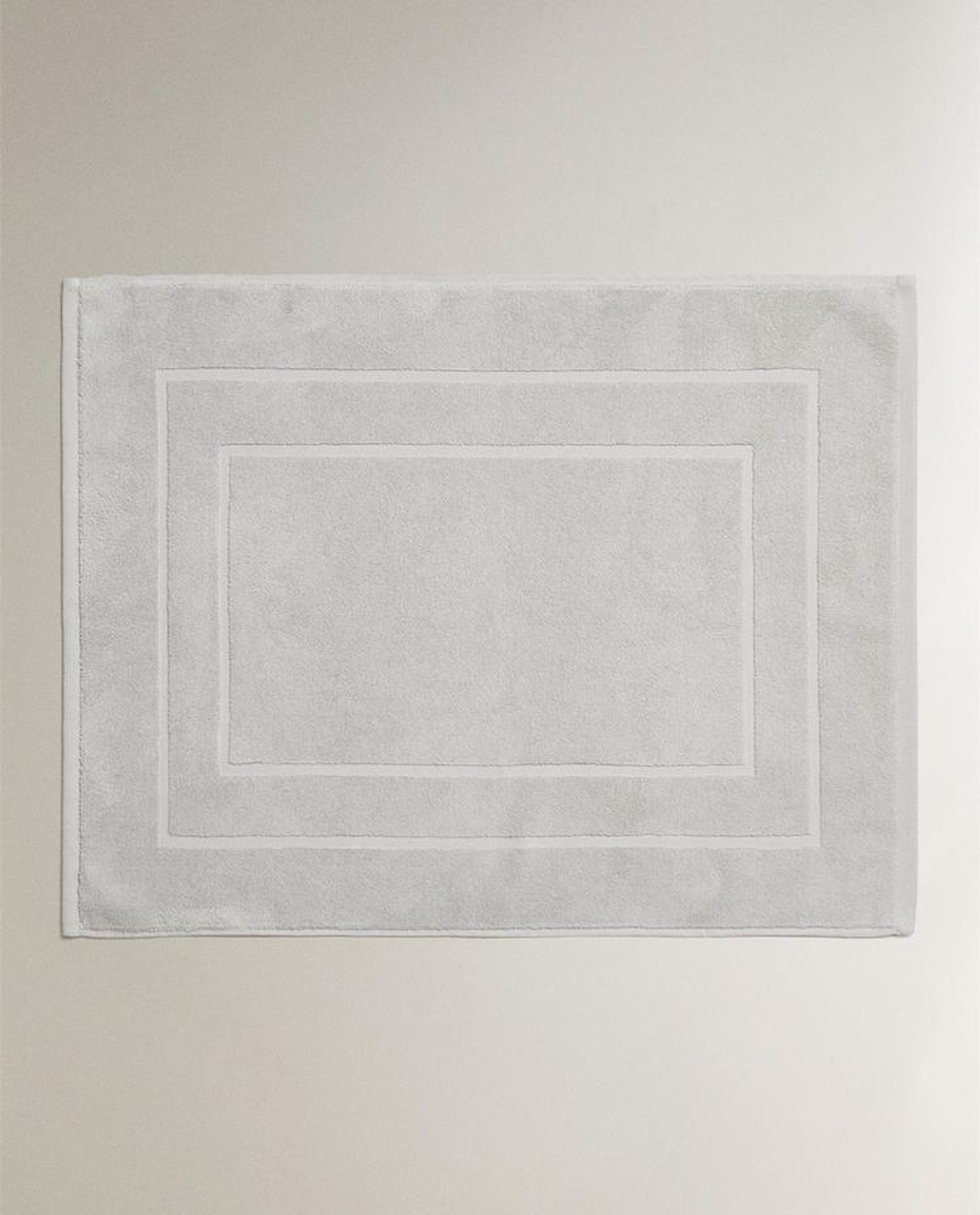 ZARA HOME ХЛОПКОВЫЙ НЕСКОЛЬЗЯЩИЙ КОВРИК ДЛЯ ВАННОЙ, СЕРЫЙ
