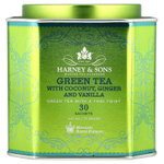 Harney & Sons, зеленый чай с кокосом, имбирем и ванилью, 30 пакетиков, 75 г (2,67 унции)
