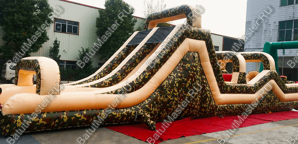 Надувная полоса препятствий "Патриот" 24*3*5 м