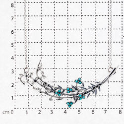 "Лантия" колье в серебряном покрытии из коллекции "Бирюзовый сад" от Jenavi с замком карабин