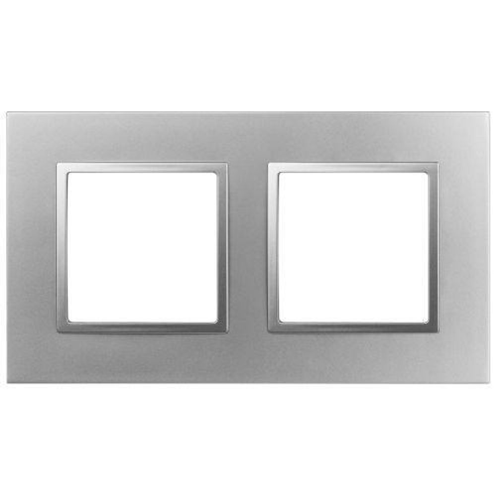 Рамка 2-м Elegance 14-5012-03 Classic алюм. Эра Б0060578