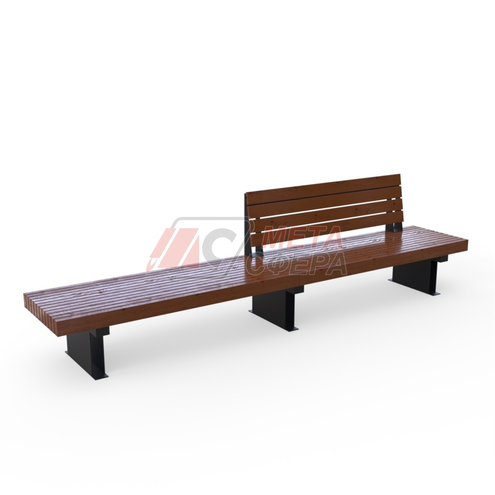 Скамейка Rail Road 03 продольная двойная