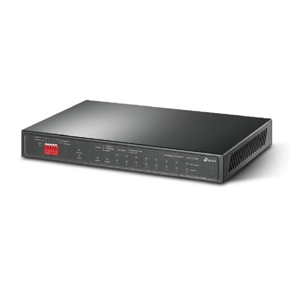 Коммутатор TP-Link TL-SG1210MP Настольный коммутатор с 9 гигабитными портами RJ45 (8 портов PoE+) и комбинированным портом RJ45 / SFP