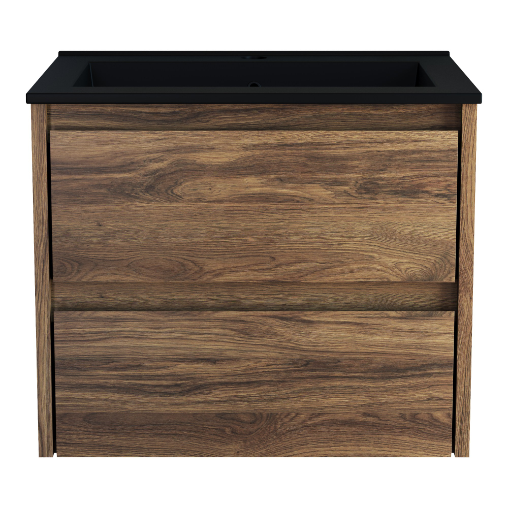 Тумба под раковину Vincea Gio 600 подвесная, 2 выкатных ящика soft-close, C.Oak