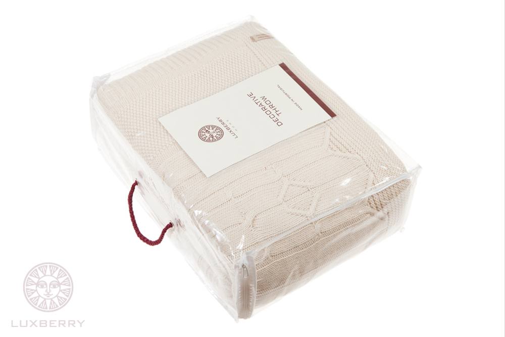 Элитный плед -покрывало Imperio 40 экрю от Luxberry - Португалия