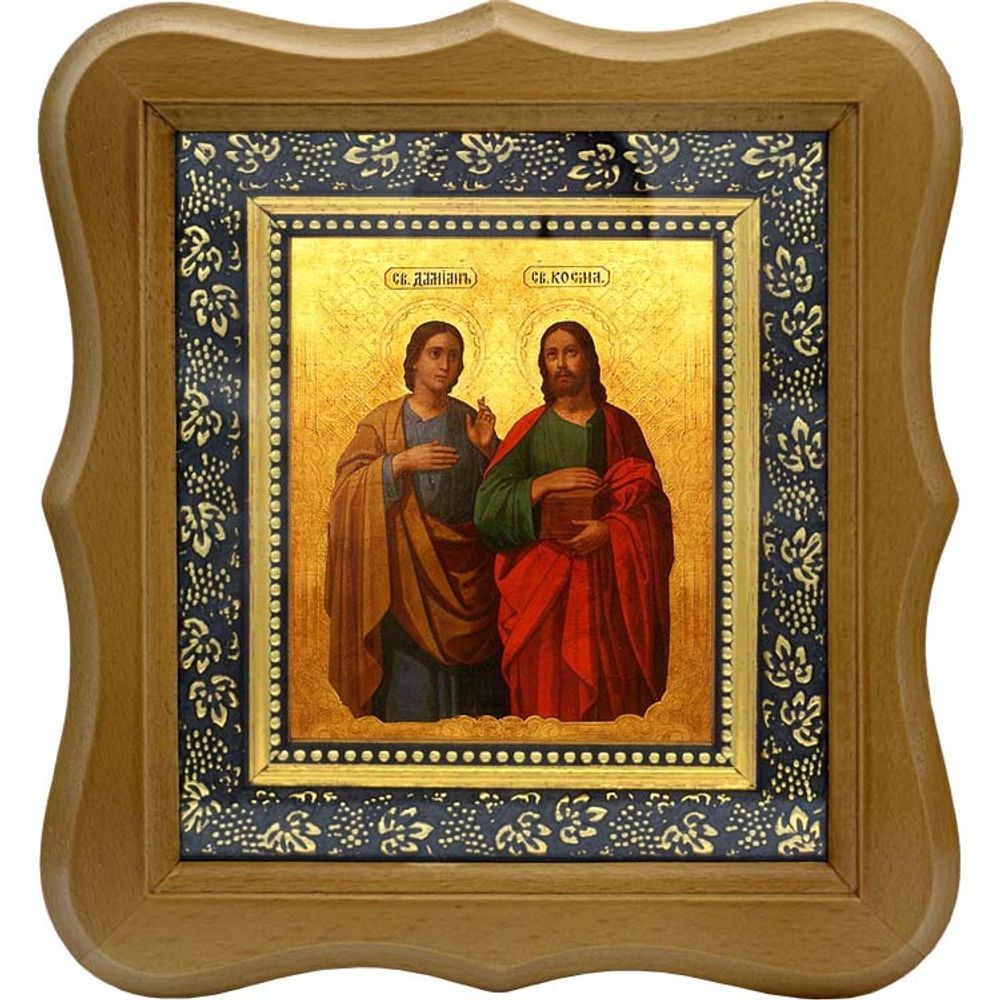 Косма и Дамиан  Святые бессребреники. Икона на холсте.