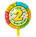Шар-круг Happy Birthday с цифрой