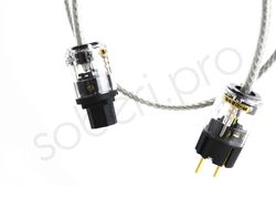 Силовой кабель питания 3х1.5+1.0 экранированный для аудиотехники, длина 1.1 метр