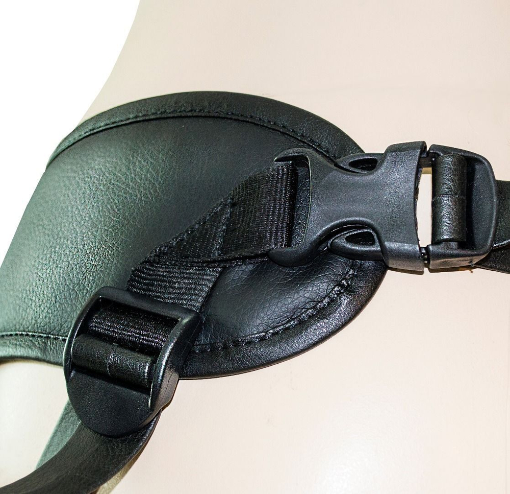 Универсальный пояс премиум класса (S) с 2 насадками (Цвет: телесный с черным)