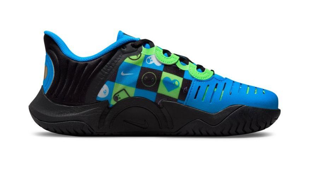 Женские Кроссовки теннисные Nike Air Zoom GP Turbo Osaka W - photo blue/metallic gold/black