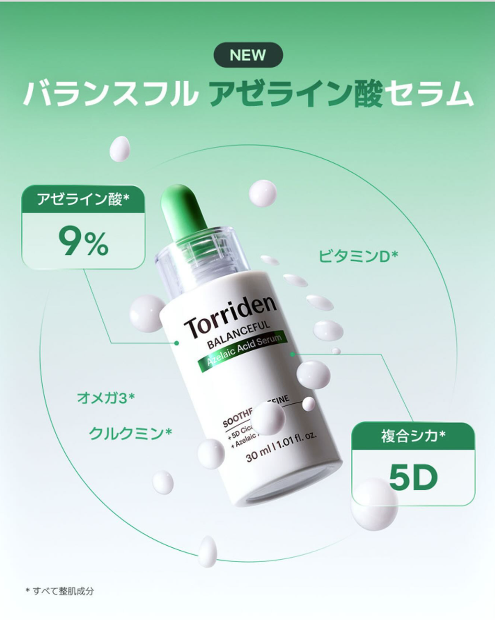 Сыворотка с 9% азелаиновой кислотой Torriden Azelaic acid serum, 30ml