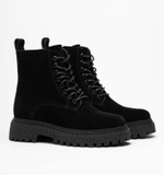 Ботинки женские натуральная кожа с мехом, черные