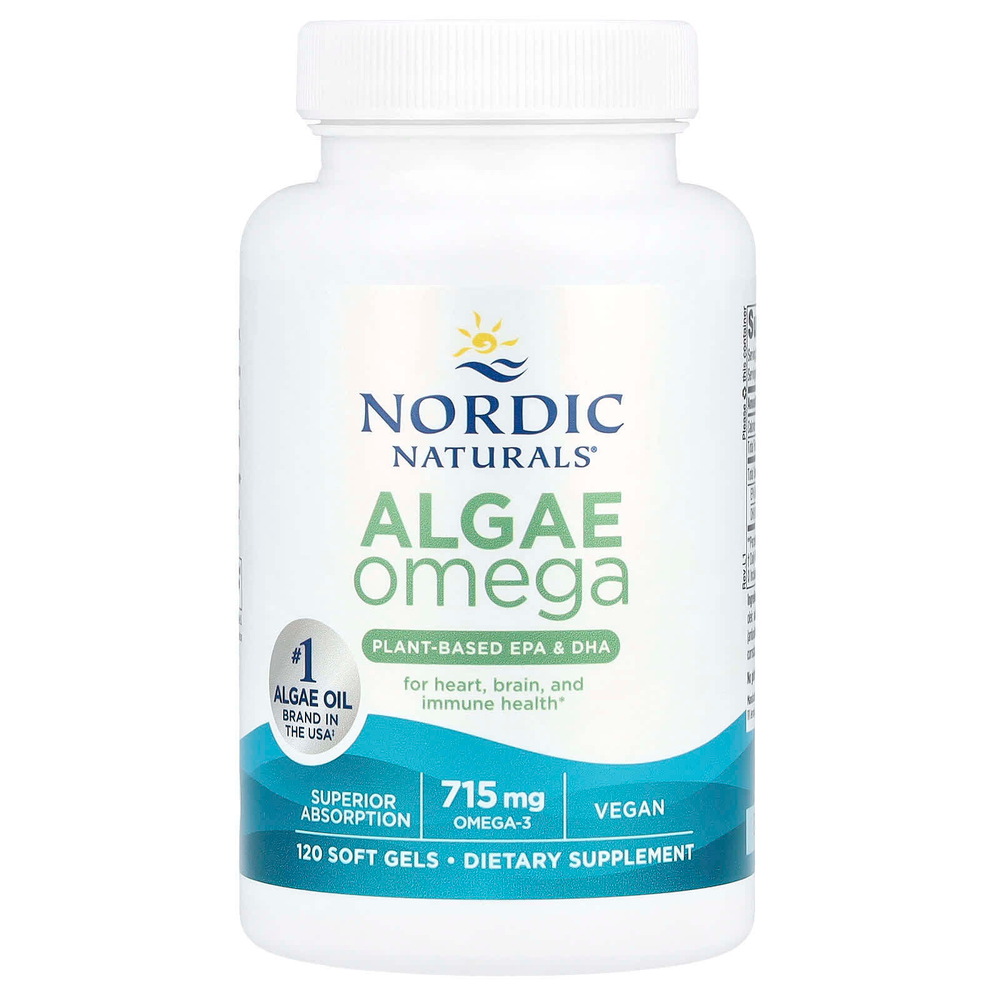 Nordic Naturals, Algae Omega, 120 мягких таблеток (357,5 мг в каждой капсуле)