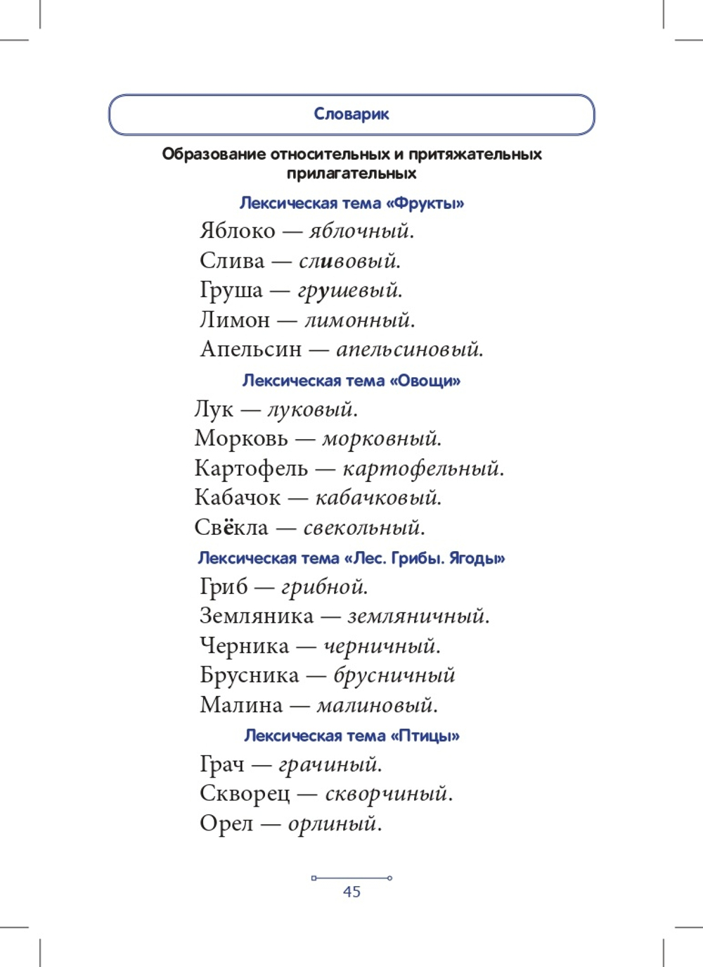 Блокнот логопеда. Секреты формирования грамматического строя речи. Относительные и притяжательные прилагательные. С 5 до 7 лет. Выпуск 8. ФГОС