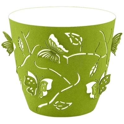 Горшок для цветов Plast Team Butterflies 1,4 л D145 мм круглый 147х134 мм зеленое ябло
