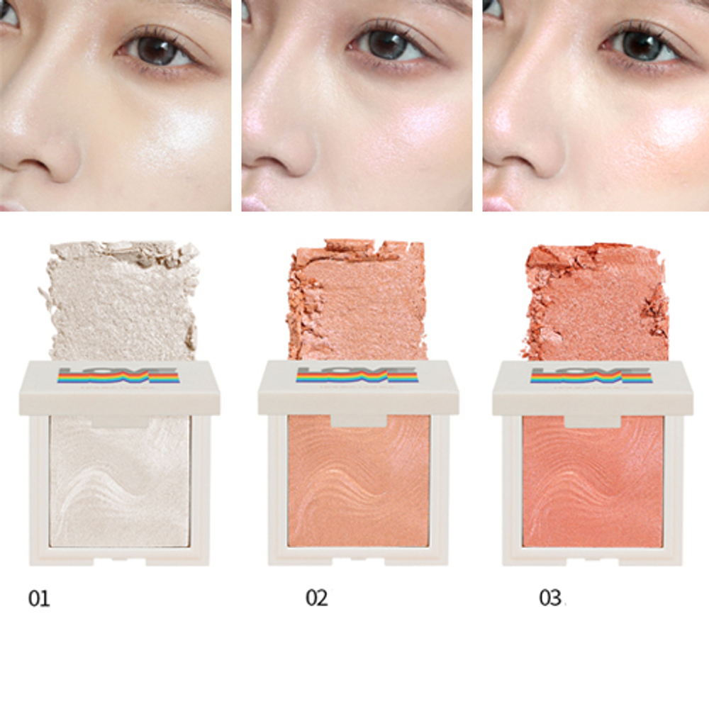 Хайлайтер кремовый для лица HOLIKA HOLIKA Love Crystal Crush Highlighter Coral Shock тон 03