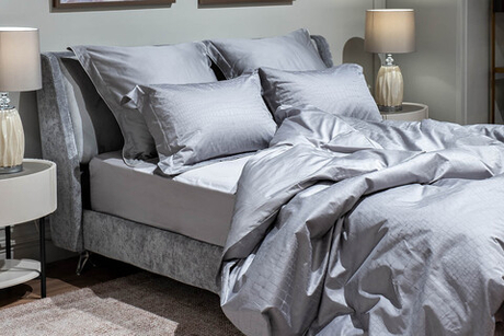 Простыня на резинке 180x200x30 Garda Decor серая