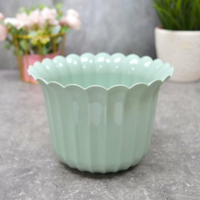 Горшок цветочный "Виола" 1л d156мм h110мм, бледно-оливковый