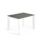 Стол Atta 120 (180) x80 белые ножки керамика Vulcano Ash