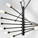 733187 Люстра RAGNO 18х40W G9 ЧЕРНЫЙ МАТОВЫЙ