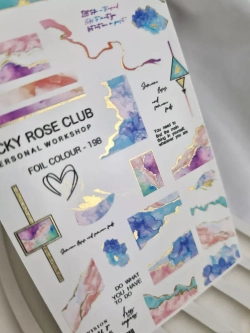 Lucky Rose Слайдеры наклейки для ногтей Foil 198
