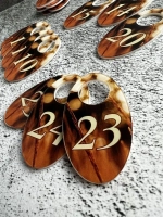 Номерки для гардероба акрил 4х7 см