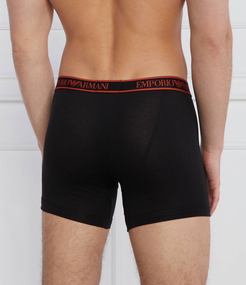 Трусики-боксеры 3шт. Emporio Armani - черный(111473 3F717)