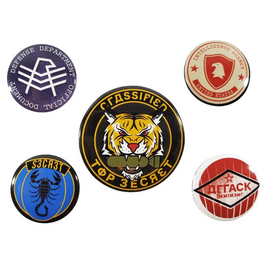 Набор значков Call of Duty Black Ops Cold War (Top Secret) 5шт BP80705