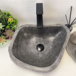 Каменная раковина из речного камня RS-63589 (42*35*14) 0122
